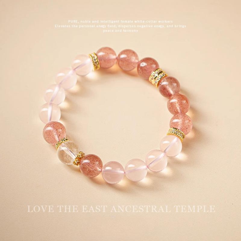 Pink crystal strawberry crystal bracelet women s fashion white crystal lucky beads light luxury exquisite bracelet
Pink crystal strawberry crystal bracelet women s fashion white crystal lucky beads light luxury exquisite bracelet