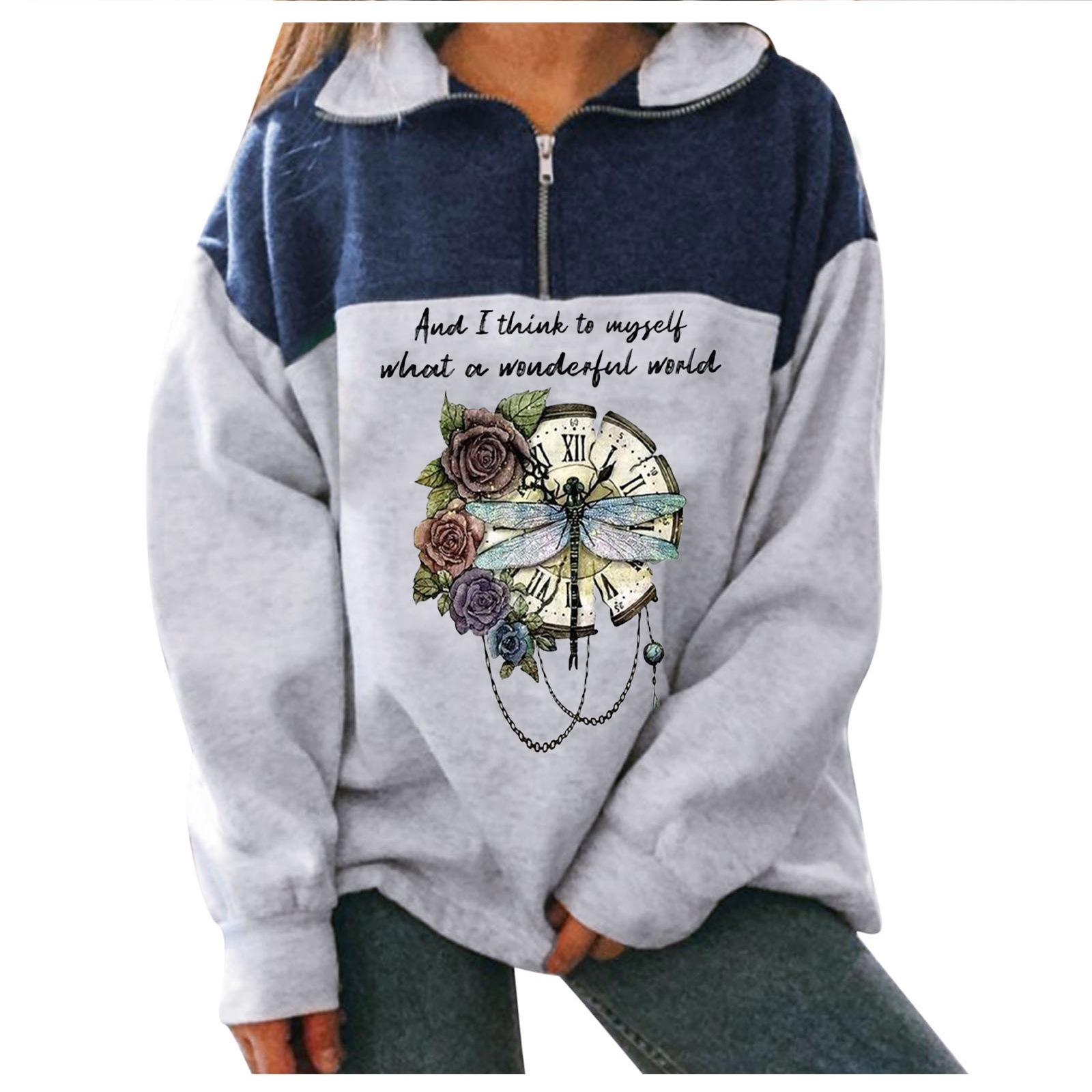 Осенняя женская мода на молнии с принтом, длинный рукав, свитшот для женщин 3XL
Осенняя женская мода на молнии с принтом, длинный рукав, свитшот для женщин 3XL