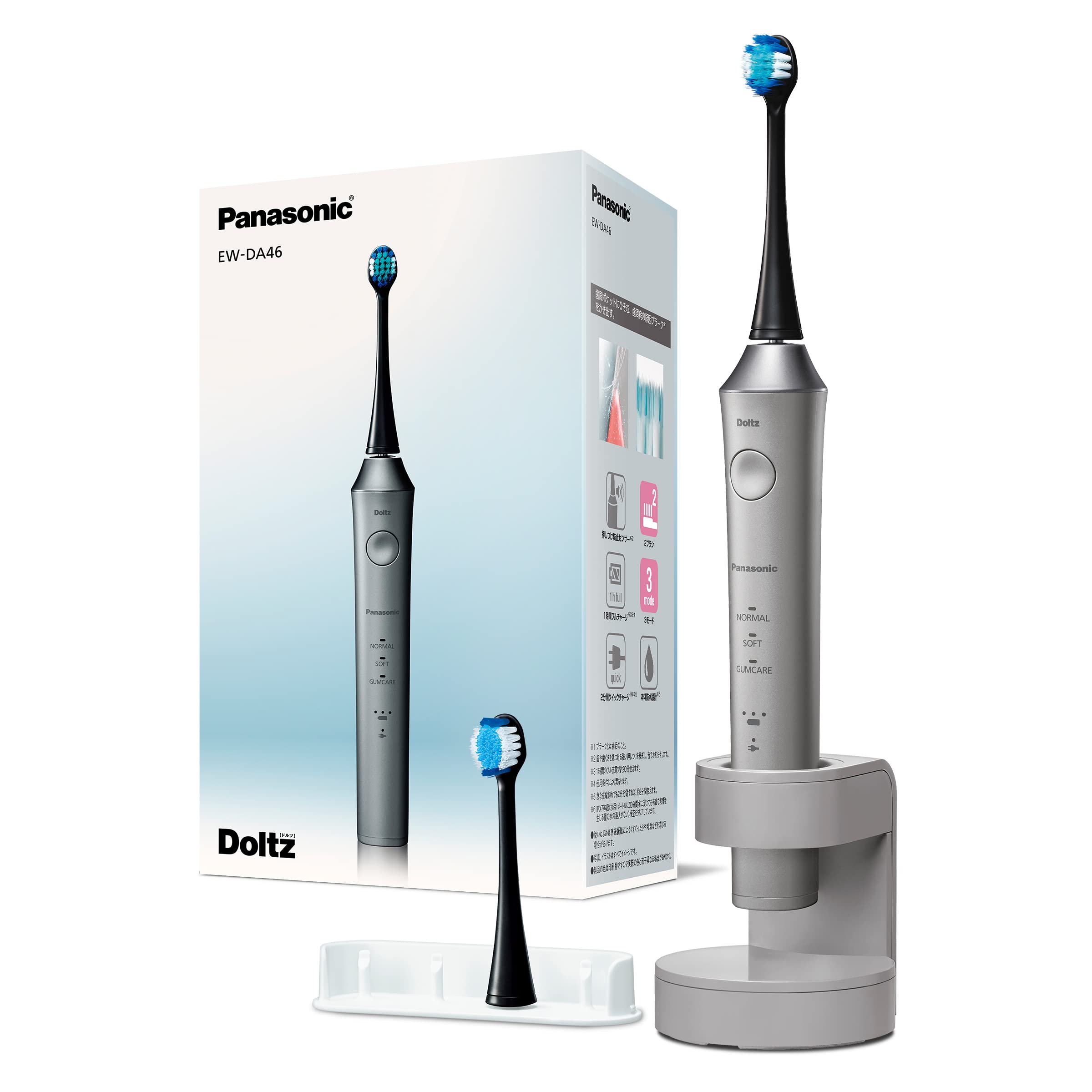 Электрическая зубная щетка Panasonic Dolts Standard Model Grey EW-DA46-H серый
Электрическая зубная щетка Panasonic Dolts Standard Model Grey EW-DA46-H серый