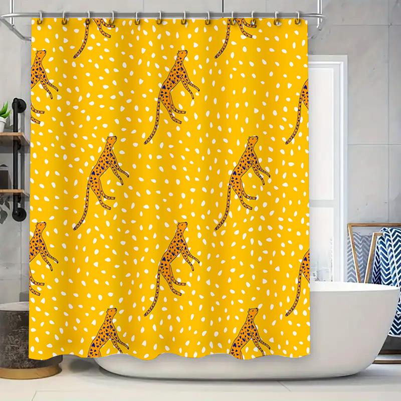 Bright Yellow Leopard Print Shower Curtain Home Decor Waterproof Bathroom Accessories Customizable Size Available W60H190(CM)-1 Pcs
Bright Yellow Leopard Print Shower Curtain Home Decor Waterproof Bathroom Accessories Customizable Size Available W60H190(CM)-1 Pcs