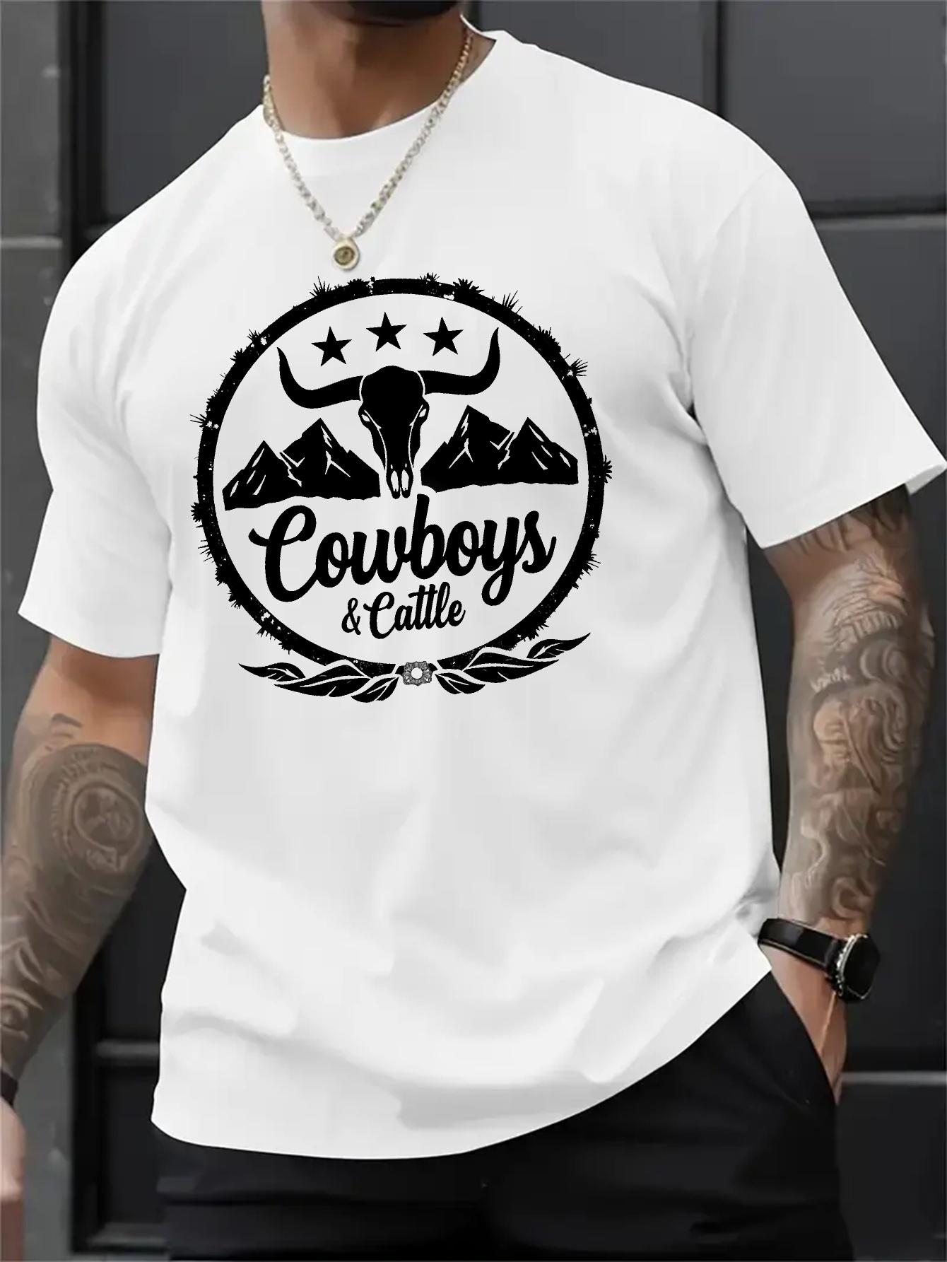 Western Graphic T-shirt - Soft Cotton Blend Crewneck Tee with Cowboy Boots & Mountain Design - Breathable Stretch Shirt for Casual Summer Outfits XXL
Western Graphic T-shirt - Soft Cotton Blend Crewneck Tee with Cowboy Boots & Mountain Design - Breathable Stretch Shirt for Casual Summer Outfits XXL