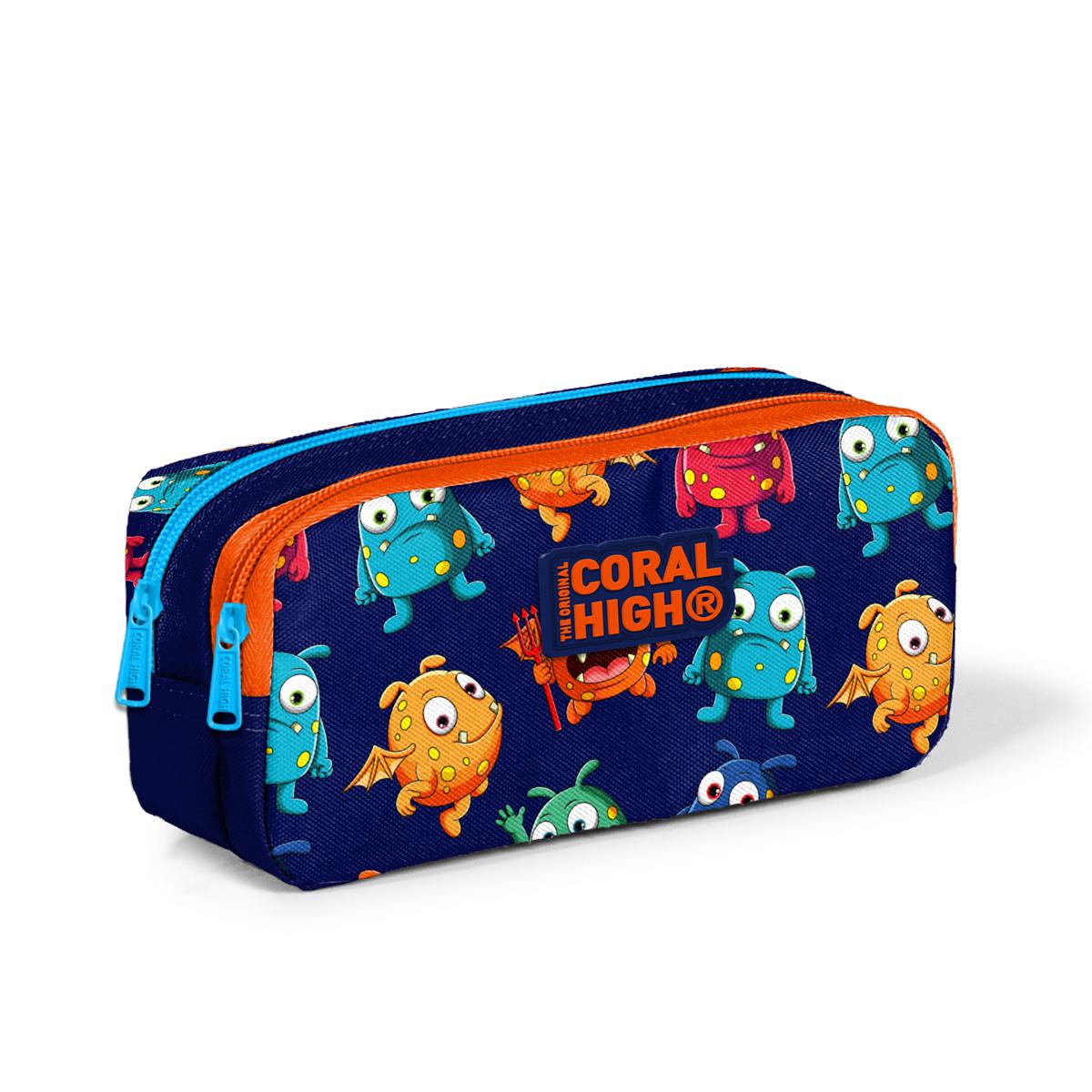 Сумка-карандаш с двумя отделениями Coral High Kids Темно-синяя с рисунком монстра 22289
Сумка-карандаш с двумя отделениями Coral High Kids Темно-синяя с рисунком монстра 22289