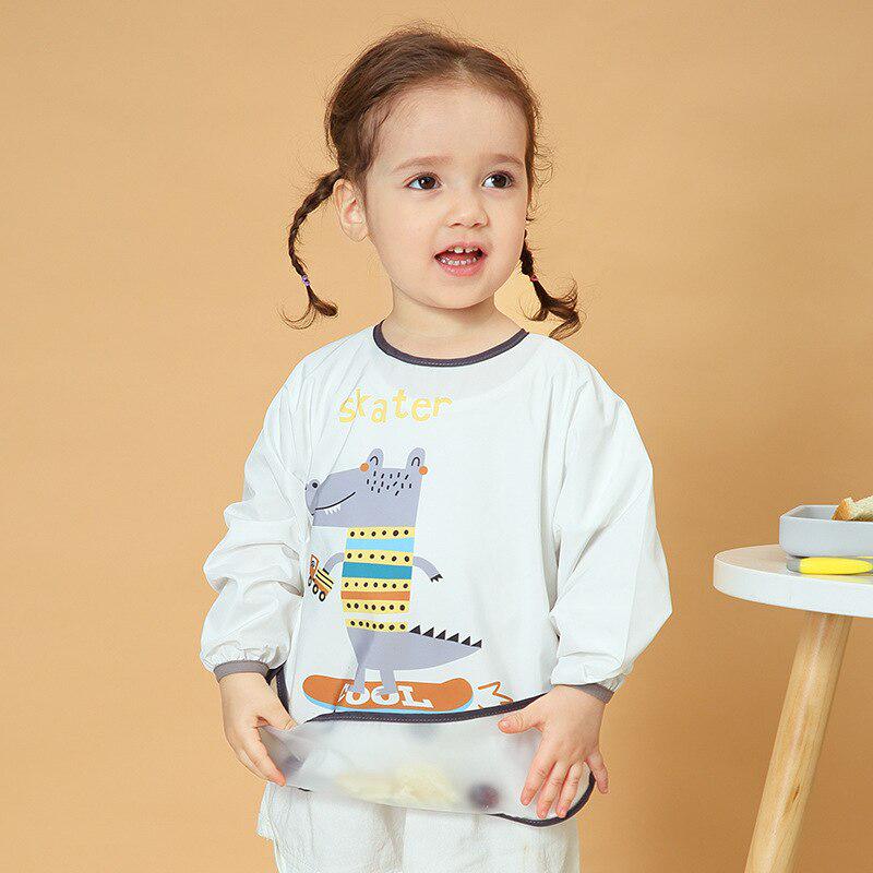 Мультфильм Печати Baby Bibs водонепроницаемый Ева Письмо Дети фартук Круглый шеи Длинные рукава Baby Feeding Stuff
Мультфильм Печати Baby Bibs водонепроницаемый Ева Письмо Дети фартук Круглый шеи Длинные рукава Baby Feeding Stuff