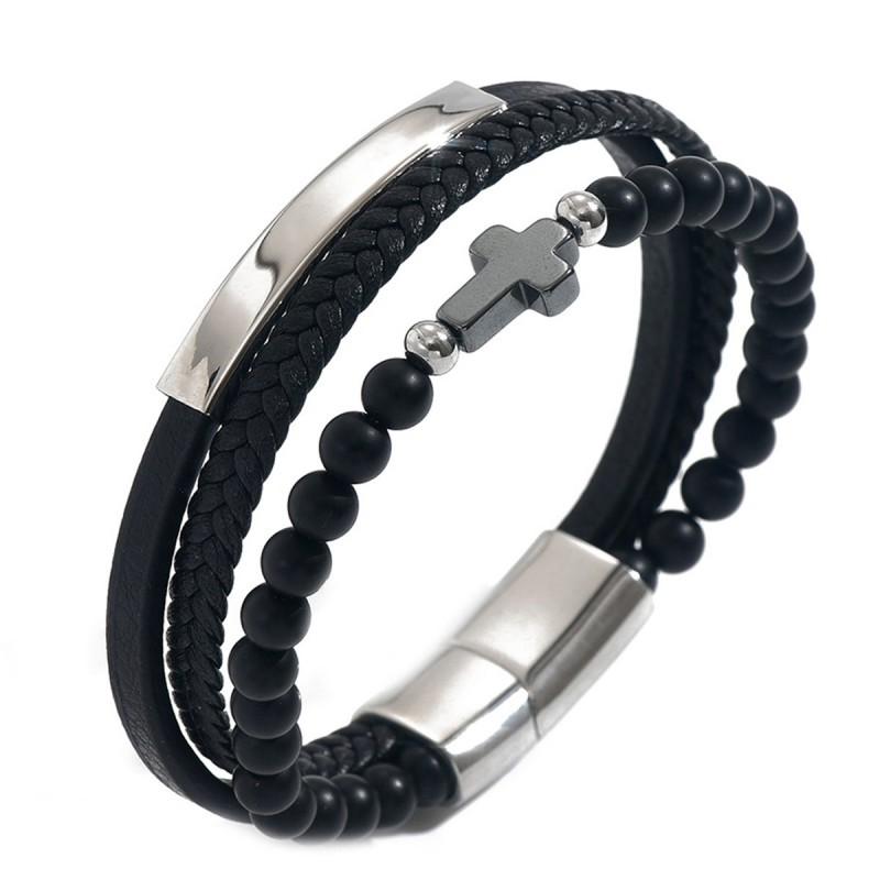 Personalized Fashionable Versatile Stacked Leather Stainless Steel Bracelet Men s Internet Famous Instagram Style Jewelry
Personalized Fashionable Versatile Stacked Leather Stainless Steel Bracelet Men s Internet Famous Instagram Style Jewelry