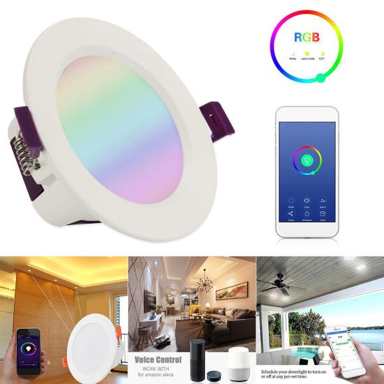 Smart WiFi RGBW с регулируемой яркостью, потолочная светодиодная лампа, панель телефона, пульт дистанционного управления, светильник вниз
Smart WiFi RGBW с регулируемой яркостью, потолочная светодиодная лампа, панель телефона, пульт дистанционного управления, светильник вниз