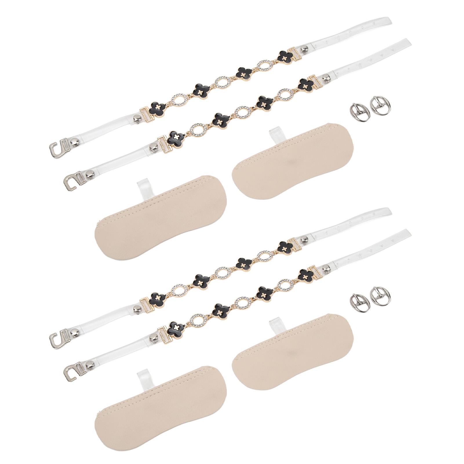 2 Pairs High Heels Straps 4 Leaves Clover Decor Prevent Loose Transparent Shoes Ankle Straps Black
2 Pairs High Heels Straps 4 Leaves Clover Decor Prevent Loose Transparent Shoes Ankle Straps Black