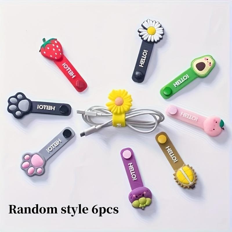 6Pcs Cartoon Fruit Cable Winders, reusable organizer for earphone and charging cables, perfect for home and office use. 6pcs
6Pcs Cartoon Fruit Cable Winders, reusable organizer for earphone and charging cables, perfect for home and office use. 6pcs