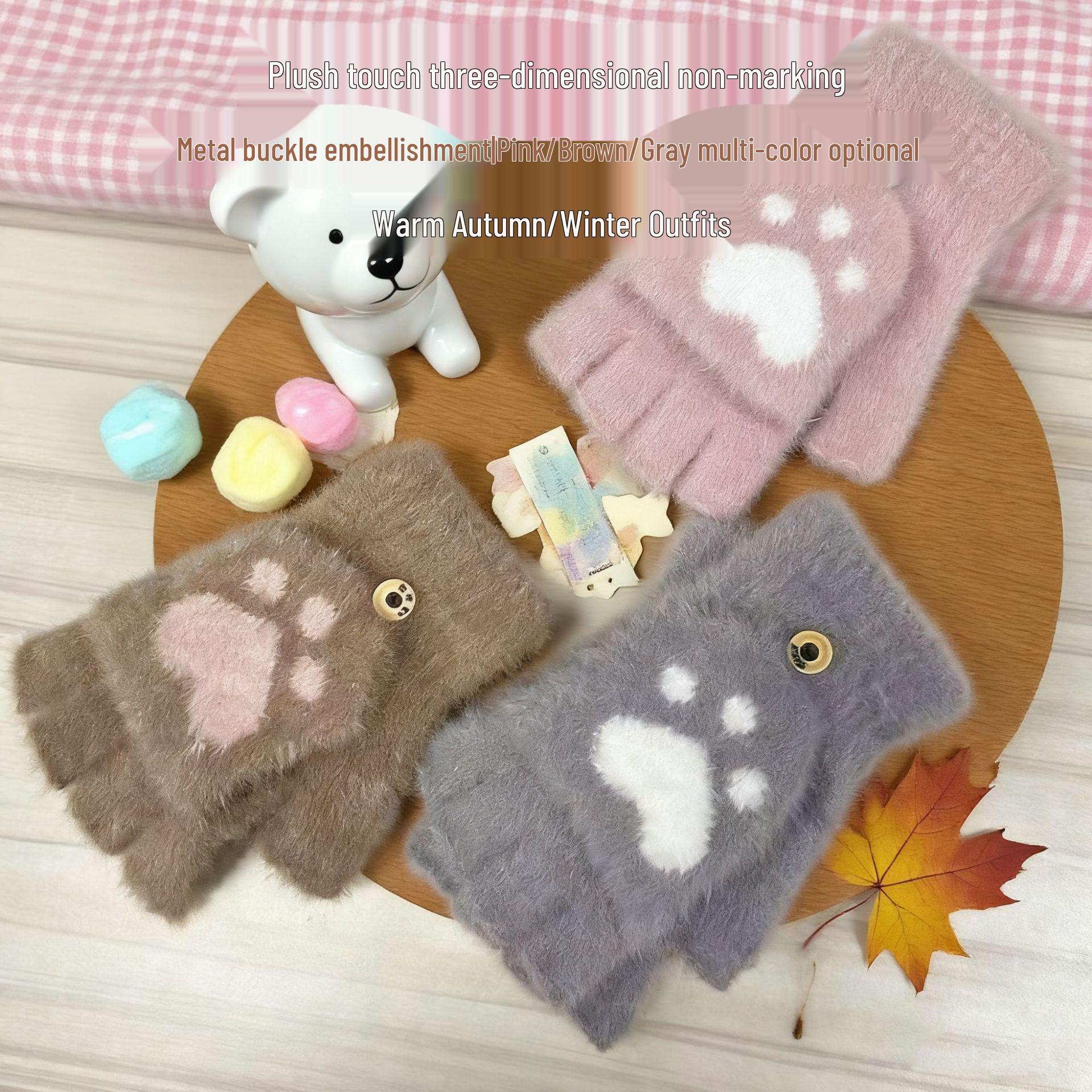 Специальное предложение для новых пользователей: Милые варежки без пальцев с откидным верхом в виде кошачьей лапки для осени/зимы
Специальное предложение для новых пользователей: Милые варежки без пальцев с откидным верхом в виде кошачьей лапки для осени/зимы