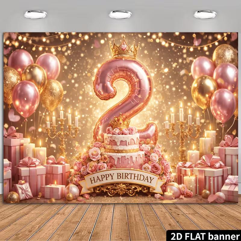 2D Girls 2nd Birthday Backdrop, Glitter Number 2 & Cake Photography Background 47.2x31.5inch/120*80cm
2D Girls 2nd Birthday Backdrop, Glitter Number 2 & Cake Photography Background 47.2x31.5inch/120*80cm