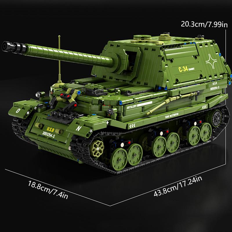 2436PCS Green Tank Buildicng Bricks Playthings Model Large-sized Tank Assemble Blocks Toy Sets Ideal For Kid Ornament Gifts
2436PCS Green Tank Buildicng Bricks Playthings Model Large-sized Tank Assemble Blocks Toy Sets Ideal For Kid Ornament Gifts