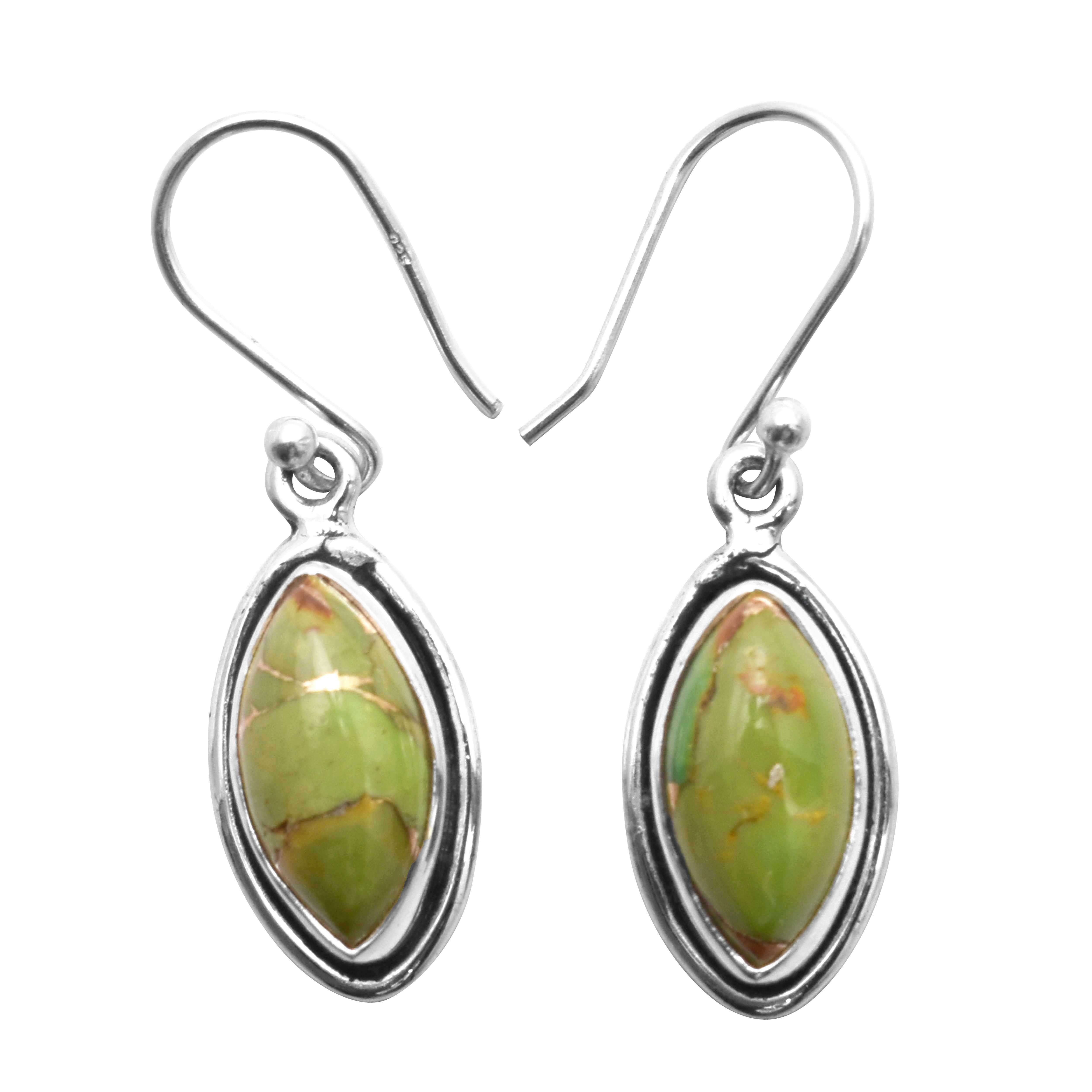 Green Turquoise Gemstone Earrings Solid 925 Sterling Silver Handmade Earrings Jewelry Gift For Women And Girls E-3515
Green Turquoise Gemstone Earrings Solid 925 Sterling Silver Handmade Earrings Jewelry Gift For Women And Girls E-3515