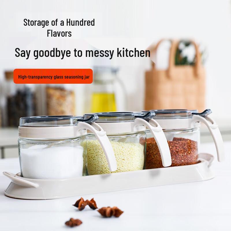 Glass Seasoning Jar Set with Storage Rack
Glass Seasoning Jar Set with Storage Rack