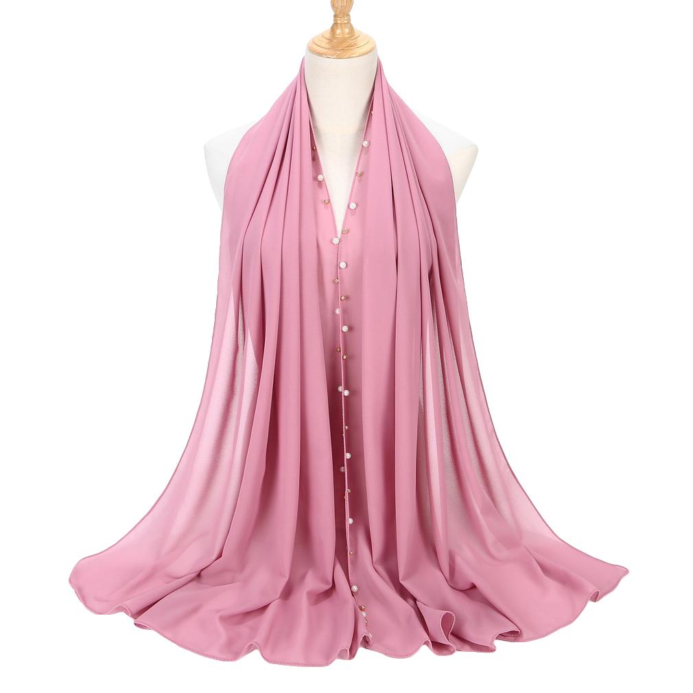 Women s Solid Chiffon Pearl Scarf, Elegant Beaded Hijab Shawl, Muslim Headscarf for Daily/Party 70*175cm
Women s Solid Chiffon Pearl Scarf, Elegant Beaded Hijab Shawl, Muslim Headscarf for Daily/Party 70*175cm