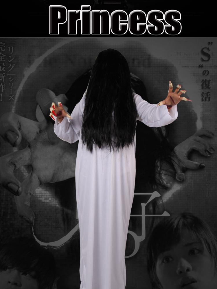 Cosplay White Sadako Ghost Costume Pen Spirit Zombie Ghost Bride Horror Haunted House Dress-up Costume one size fits all
Cosplay White Sadako Ghost Costume Pen Spirit Zombie Ghost Bride Horror Haunted House Dress-up Costume one size fits all