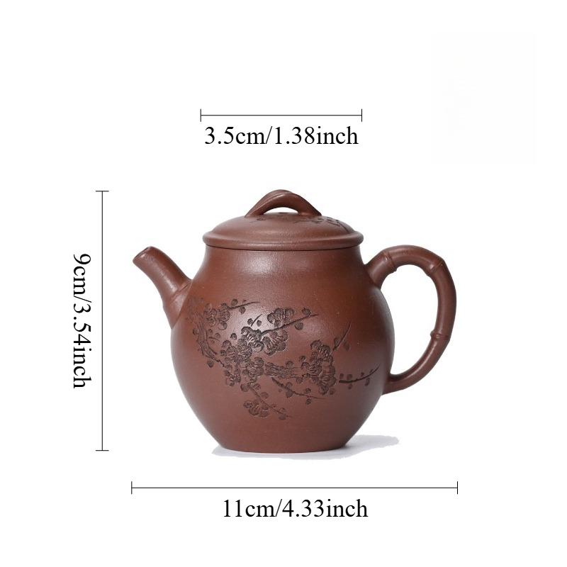 230ml Purple Clay Carved Plum Blossom Teapot Chinese Yixing Teapot Household Small Capacity Mesh Teapot Kung Fu Tea Set
230ml Purple Clay Carved Plum Blossom Teapot Chinese Yixing Teapot Household Small Capacity Mesh Teapot Kung Fu Tea Set