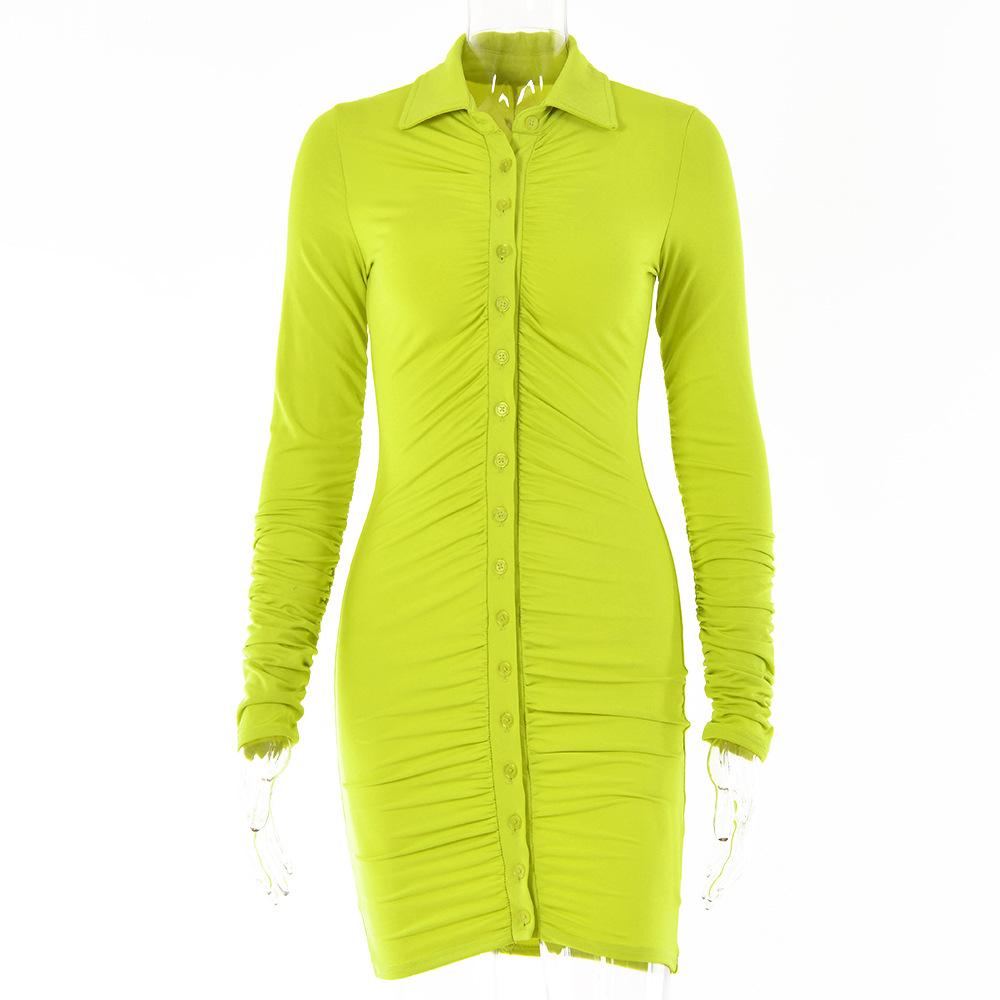 Ins sexy Internet celebrity hottie lapel tight skirt summer new single-breasted cardigan pleated dress L
Ins sexy Internet celebrity hottie lapel tight skirt summer new single-breasted cardigan pleated dress L