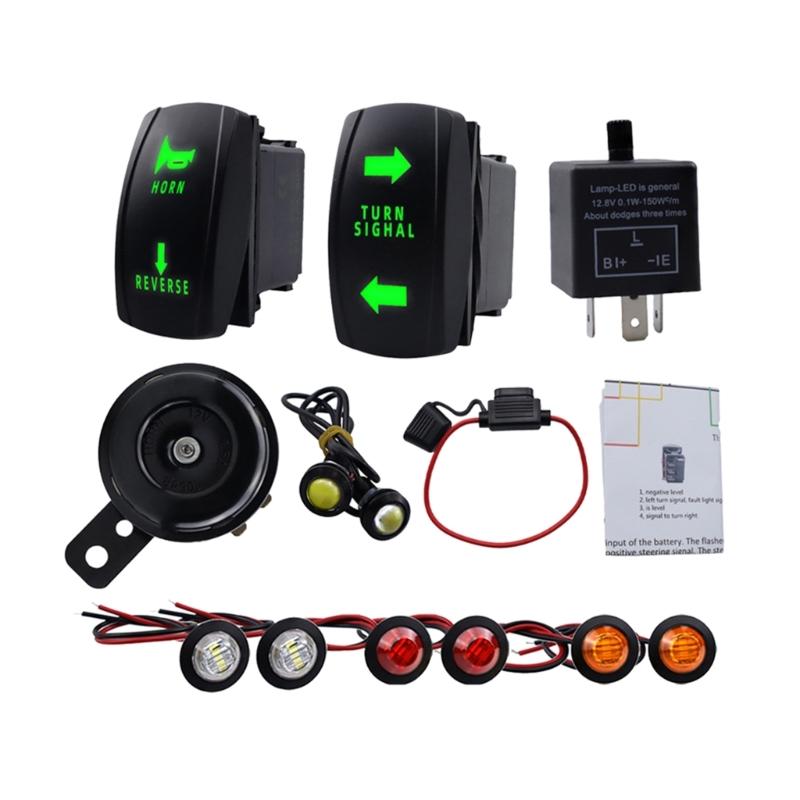 Universal Turn Signal Kit with Horn Reverse Hazard Light Flasher RelayFuse Wire Suitable for UTV ATV Golf SXS Waterproof 1
Universal Turn Signal Kit with Horn Reverse Hazard Light Flasher RelayFuse Wire Suitable for UTV ATV Golf SXS Waterproof 1