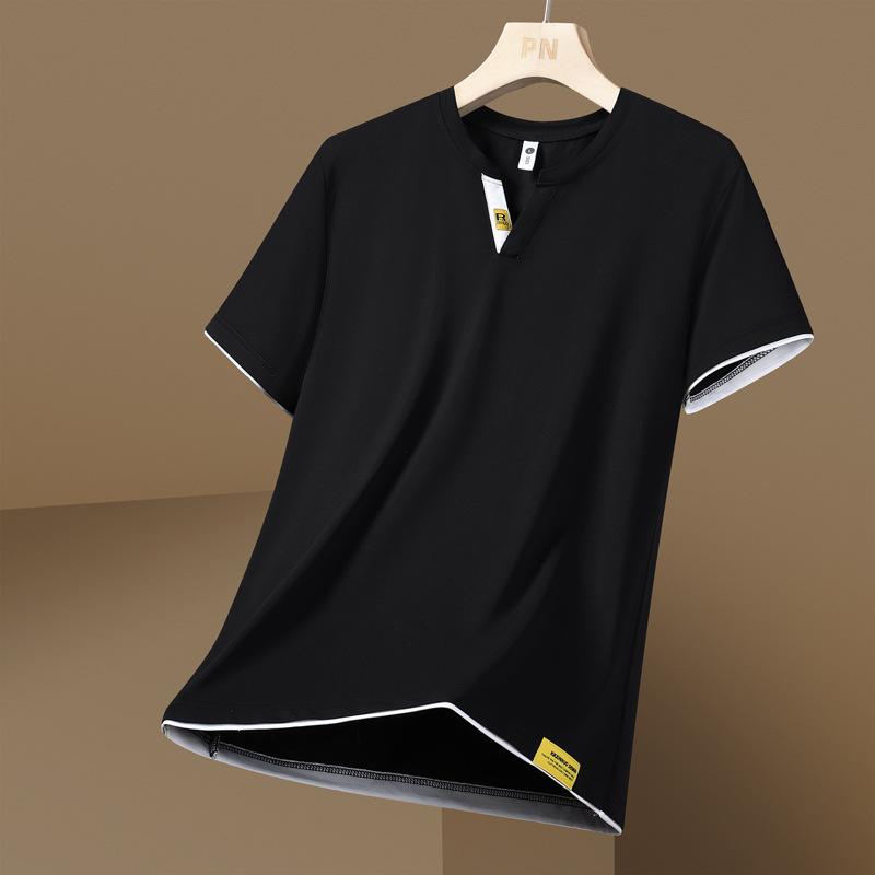 Summer Clothes for Men Short Sleeve T Shirt Men Fashion Clothing Ice Silk Fiber Lightweight Breathable Cool Tops Mens T Shirt XXXXXL чорний
Summer Clothes for Men Short Sleeve T Shirt Men Fashion Clothing Ice Silk Fiber Lightweight Breathable Cool Tops Mens T Shirt XXXXXL чорний