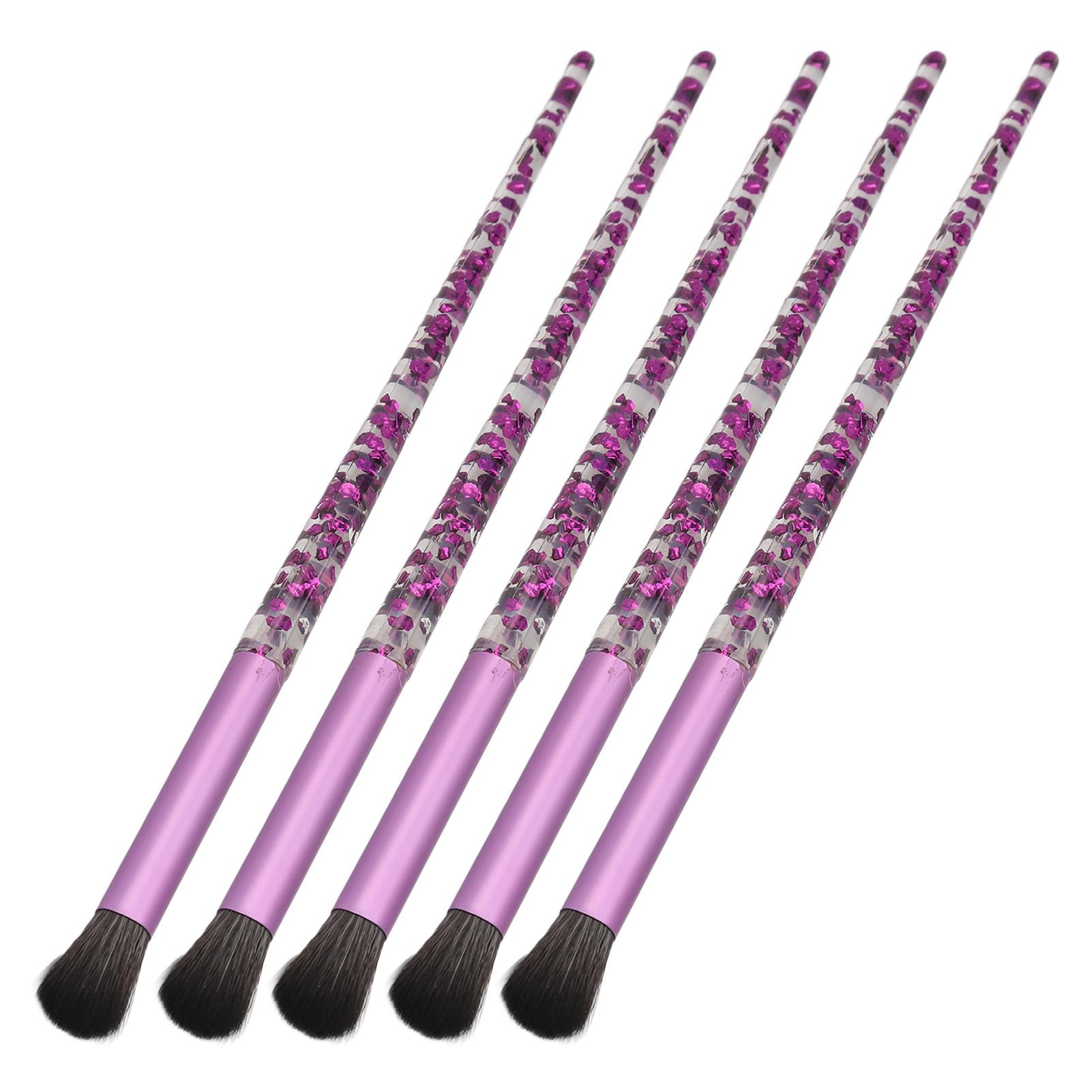 Набор из 5 кистей для теней, фиолетовые кисти для макияжа глаз, кисть для теней для носа, консилера, с блестящей ручкой
Набор из 5 кистей для теней, фиолетовые кисти для макияжа глаз, кисть для теней для носа, консилера, с блестящей ручкой