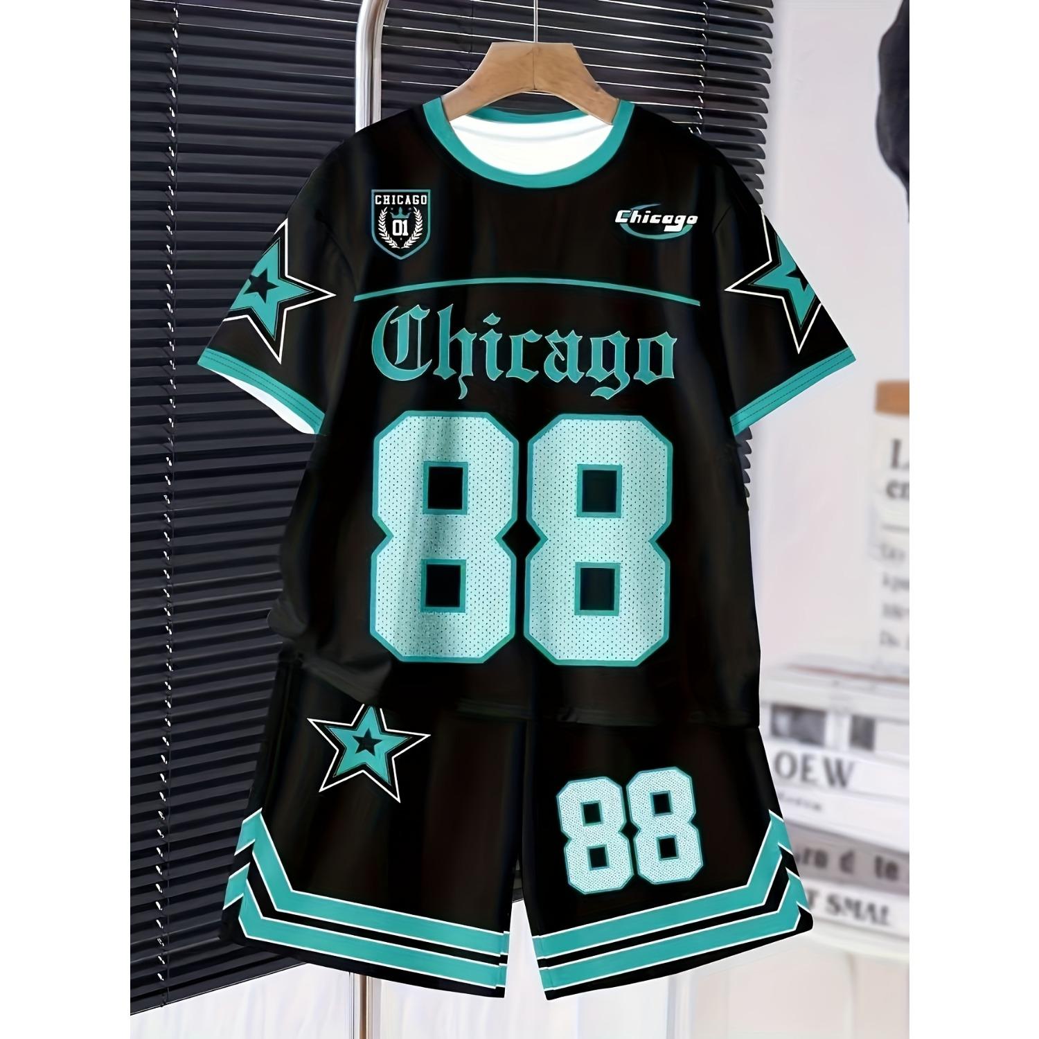 Boys casual fashion classic cool baseball sports style, printed short sleeved round neck T-shirt and shorts set 13-14 Years
Boys casual fashion classic cool baseball sports style, printed short sleeved round neck T-shirt and shorts set 13-14 Years