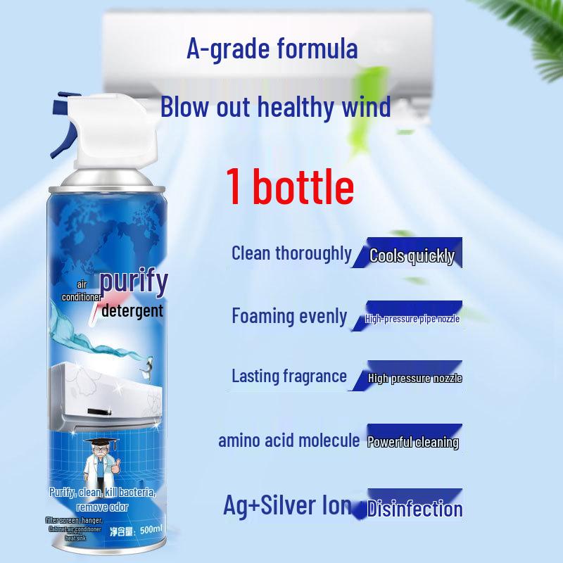 Очиститель пены для кондиционера - Не требуется разборка, Дезинфекция настенного блока.
Очиститель пены для кондиционера - Не требуется разборка, Дезинфекция настенного блока.