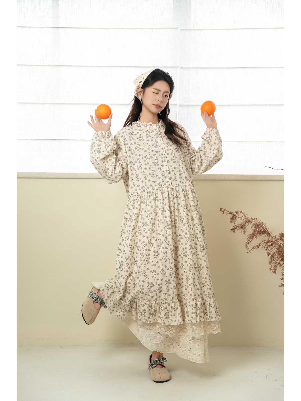 2026 Spring Mori Girl Pure Cotton Floral Print Long Sleeve Loose Pullover Dress One Size зелёный
2026 Spring Mori Girl Pure Cotton Floral Print Long Sleeve Loose Pullover Dress One Size зелёный