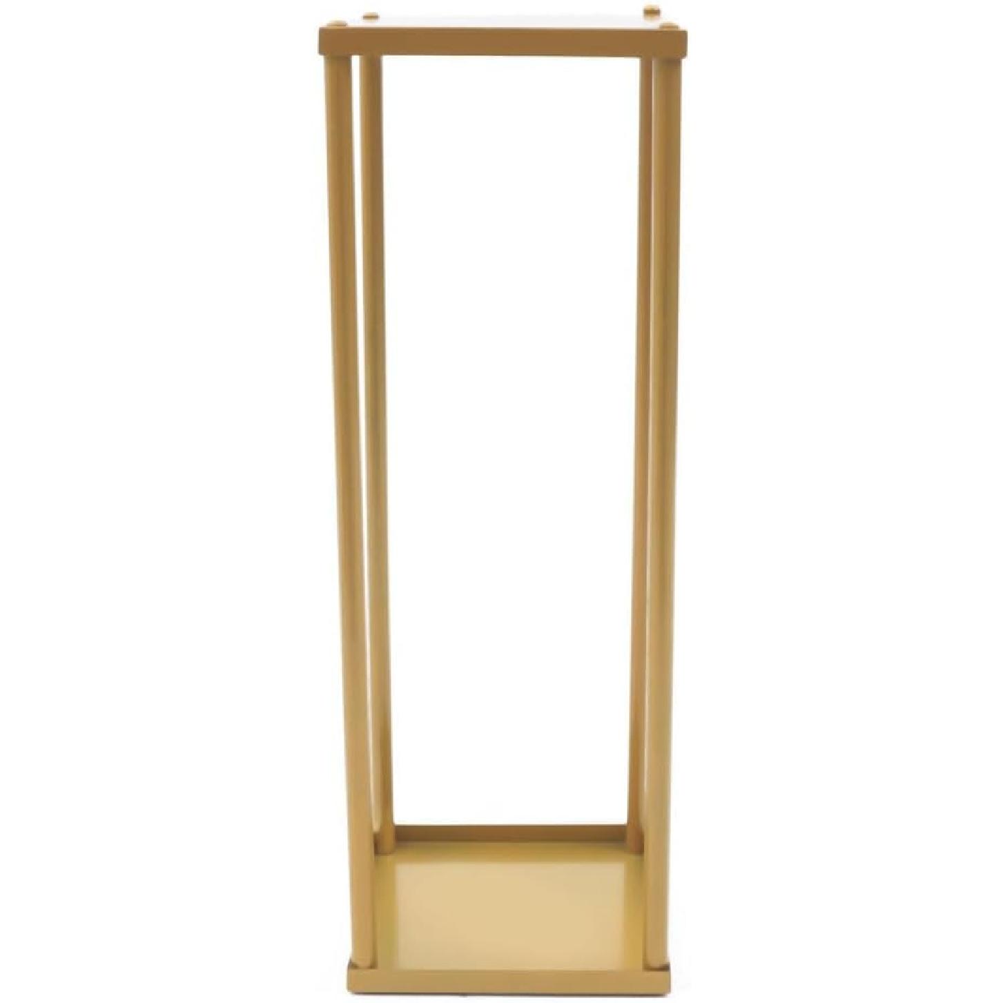 4 Pcs Metal Flower Floor Vase Column Stand, Gold, 23.6in Tall, Rectangular Flower Display Rack
4 Pcs Metal Flower Floor Vase Column Stand, Gold, 23.6in Tall, Rectangular Flower Display Rack