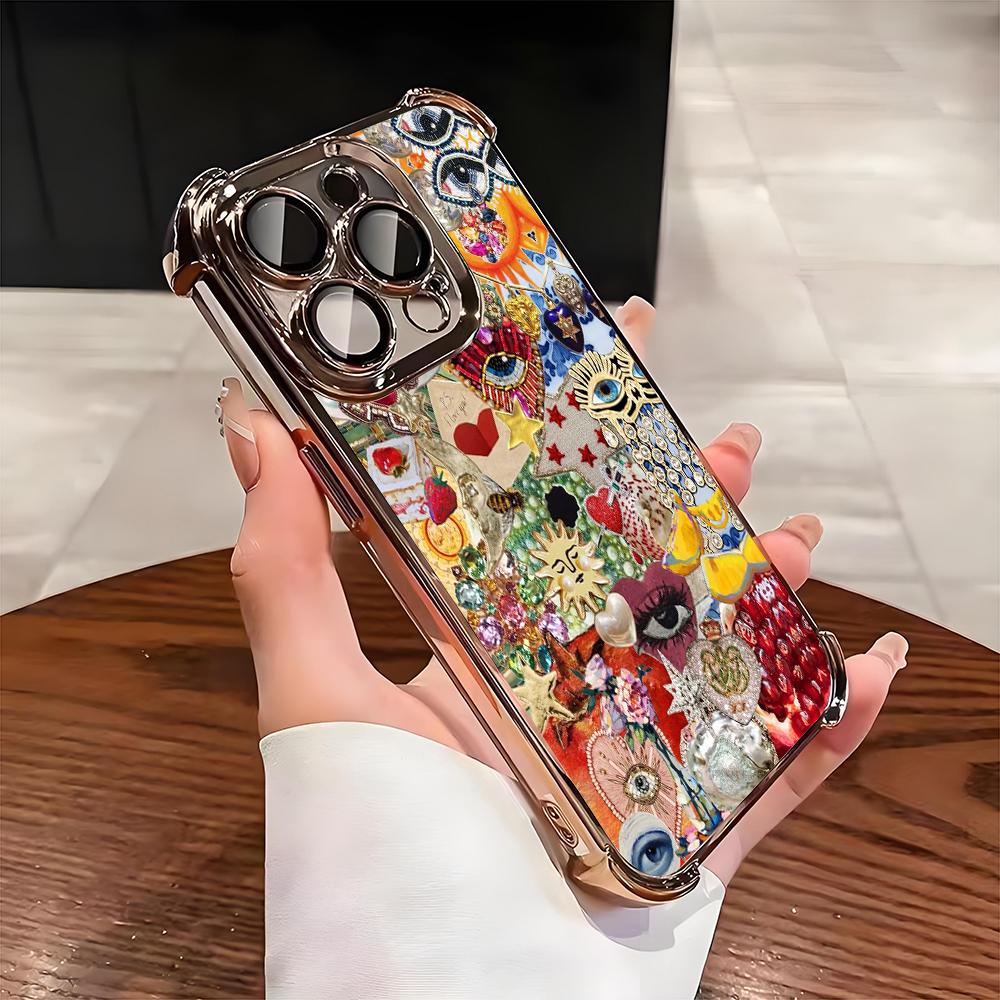 Evil Eye Glossy Heart Pattern Electroplate AntiDrop Phone Case For iPhone 16 Pro Max 15 14 Plus 13 12 11 17 Air 16E Clear Cover iPhone 14 Pro
Evil Eye Glossy Heart Pattern Electroplate AntiDrop Phone Case For iPhone 16 Pro Max 15 14 Plus 13 12 11 17 Air 16E Clear Cover iPhone 14 Pro