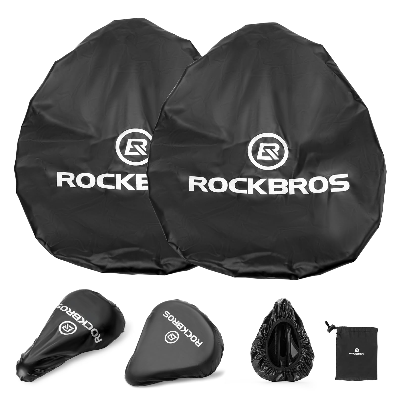 ROCKBROS Saddle Easy to Includes Storage Sports Saddle Rain Covers for Road Set of 2 Covers, Waterproof, Windproof, Dustproof, Compact, Stretchy,
ROCKBROS Saddle Easy to Includes Storage Sports Saddle Rain Covers for Road Set of 2 Covers, Waterproof, Windproof, Dustproof, Compact, Stretchy,