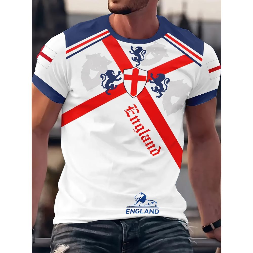 Летние мужские футболки с 3D-принтом и графикой флага Англии, быстросохнущие, удобные топы с коротким рукавом 3XL
Летние мужские футболки с 3D-принтом и графикой флага Англии, быстросохнущие, удобные топы с коротким рукавом 3XL