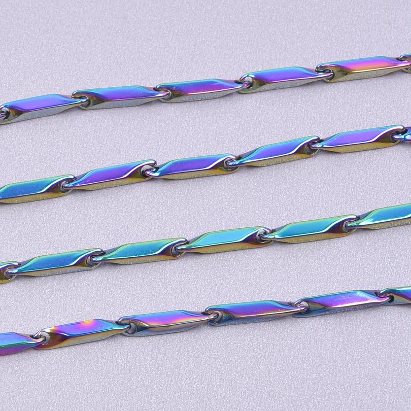25-90cm Rainbow Color Chain Necklace For Women Men Accessories Stainless Steel Necklace Lobster Clasp Bracelet Punk Jewelry Gift 3mm&25cm Bracelets
25-90cm Rainbow Color Chain Necklace For Women Men Accessories Stainless Steel Necklace Lobster Clasp Bracelet Punk Jewelry Gift 3mm&25cm Bracelets
