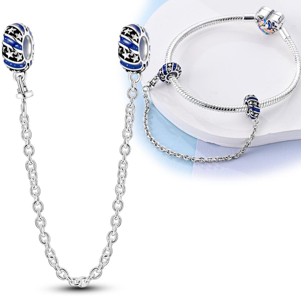 Charms Evil Eye & Feather Blue Safety Chain Beads Fit Charms 929 Silver Bracelets for Women Women Jewelry Making Diy
Charms Evil Eye & Feather Blue Safety Chain Beads Fit Charms 929 Silver Bracelets for Women Women Jewelry Making Diy
