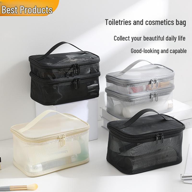 2024 Nylon Mesh Cosmetic Bag - Large Capacity, Single & Double Layer, Portable Wash & Storage
2024 Nylon Mesh Cosmetic Bag - Large Capacity, Single & Double Layer, Portable Wash & Storage