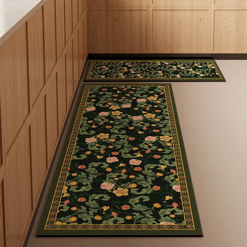 American Retro Kitchen Mat Wipe Clean Diatomaceous Waterproof Oil-proof Foot Mats Home Decoration Flower Floral Rug Home decor 45x75cm 45x120cm
American Retro Kitchen Mat Wipe Clean Diatomaceous Waterproof Oil-proof Foot Mats Home Decoration Flower Floral Rug Home decor 45x75cm 45x120cm