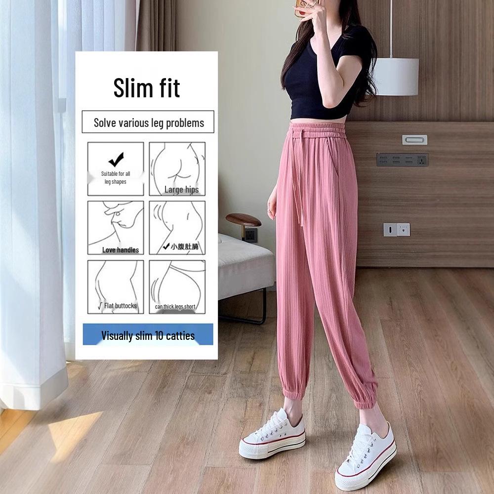 Petite Women s Ice Silk Cuffed Sports Pants - Mosquito-Proof, Lightweight Summer Wear 2XL (126-145 lbs)
Petite Women s Ice Silk Cuffed Sports Pants - Mosquito-Proof, Lightweight Summer Wear 2XL (126-145 lbs)