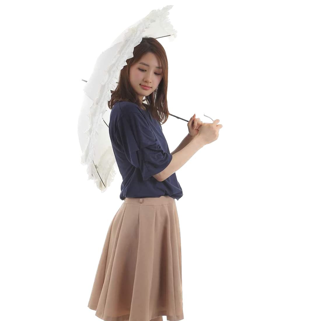 Солнечный и дождливый день УФ-рюши x обработка для защиты от жары x кружевной зонт от солнца 50 см, защита, двухуровневая обработка, (натуральный цвет)
Солнечный и дождливый день УФ-рюши x обработка для защиты от жары x кружевной зонт от солнца 50 см, защита, двухуровневая обработка, (натуральный цвет)