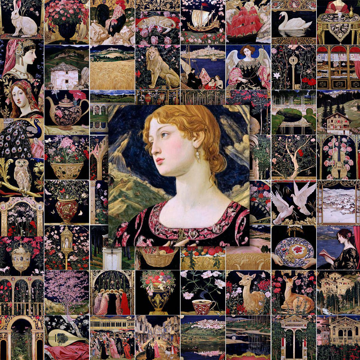 63 Pre-Raphaelite Oil Painting Stickers: Vintage Art Journal Waterproof Decorative Stickers
63 Pre-Raphaelite Oil Painting Stickers: Vintage Art Journal Waterproof Decorative Stickers