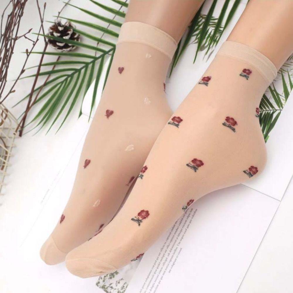 10Pairs Ultra-thin Women Invisible Socks Flower Silk Sheer Socks Crystal Silk Tube Socks Summer Dots
10Pairs Ultra-thin Women Invisible Socks Flower Silk Sheer Socks Crystal Silk Tube Socks Summer Dots