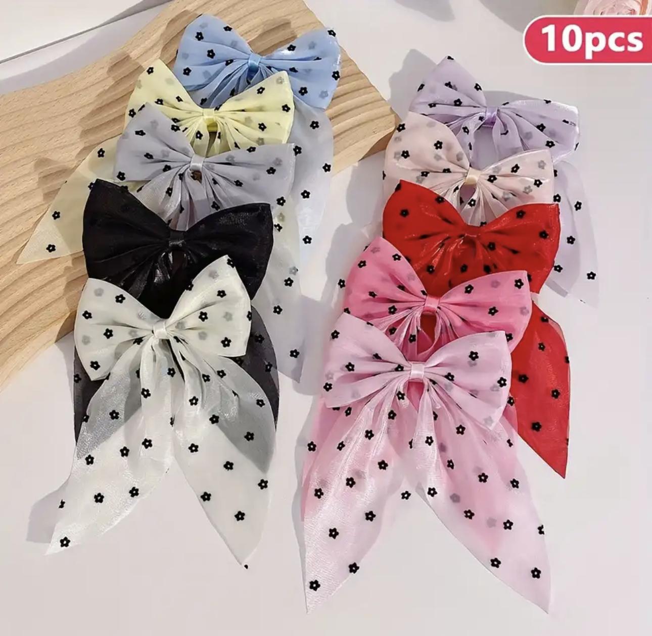 Random hair 10 new lace chiffon bow hair clips Hair accessories Top clip back of head against clip edge clip duck beak clip Size fits all
Random hair 10 new lace chiffon bow hair clips Hair accessories Top clip back of head against clip edge clip duck beak clip Size fits all