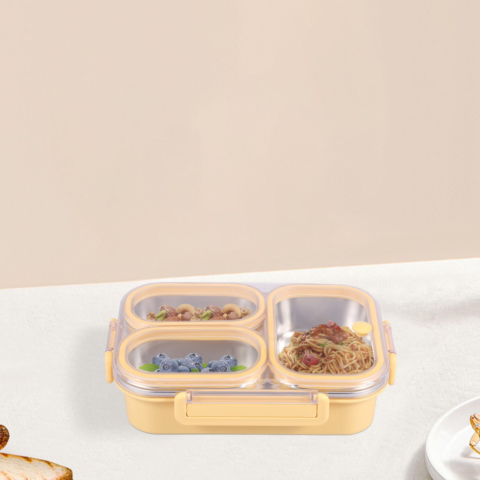 304 Stainless Steel Food Box with 3 Compartments Reusable Divided Food Storage Container for Kids Adults Students Dishwasher
304 Stainless Steel Food Box with 3 Compartments Reusable Divided Food Storage Container for Kids Adults Students Dishwasher