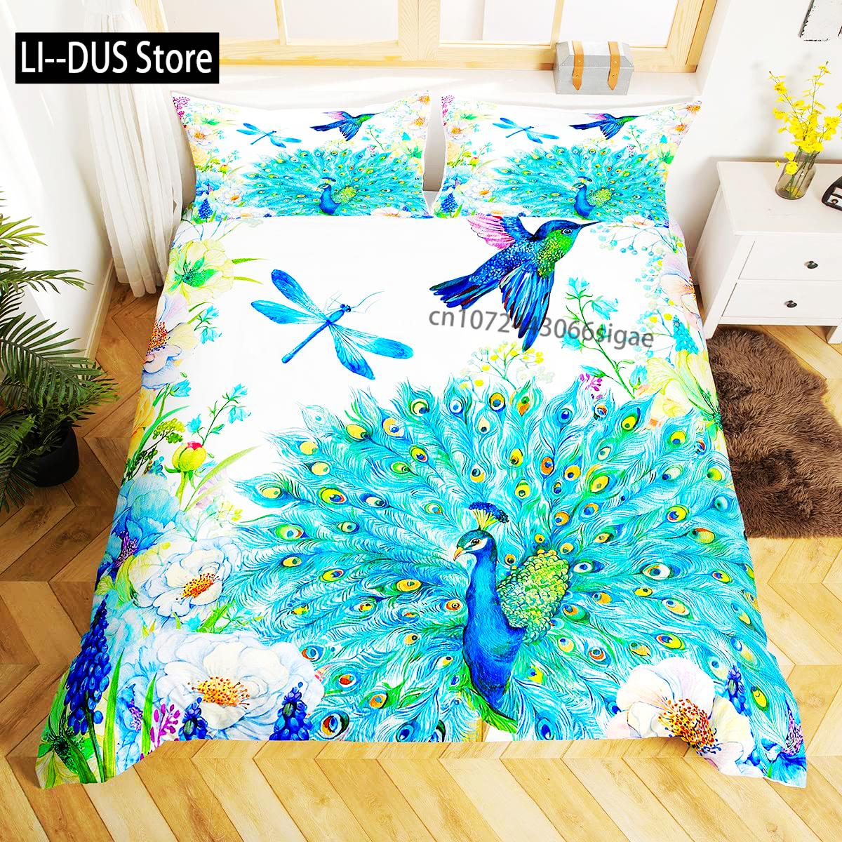 Peacock Duvet Cover King Size Pretty Animal Pattern Bedding Set Peacock Feather Printed Decor With Pillowcase For Girl Kid Adult EU single(135x200cm)
Peacock Duvet Cover King Size Pretty Animal Pattern Bedding Set Peacock Feather Printed Decor With Pillowcase For Girl Kid Adult EU single(135x200cm)