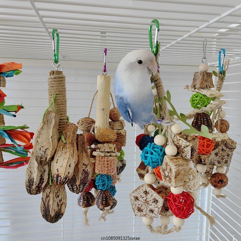 Bird Parrot Toys Birdcage Hanging Molar Toys Natural Wooden Blocks Parrot Chewing Toys Parrot Cage Colorful Hanging Decoration 
Bird Parrot Toys Birdcage Hanging Molar Toys Natural Wooden Blocks Parrot Chewing Toys Parrot Cage Colorful Hanging Decoration