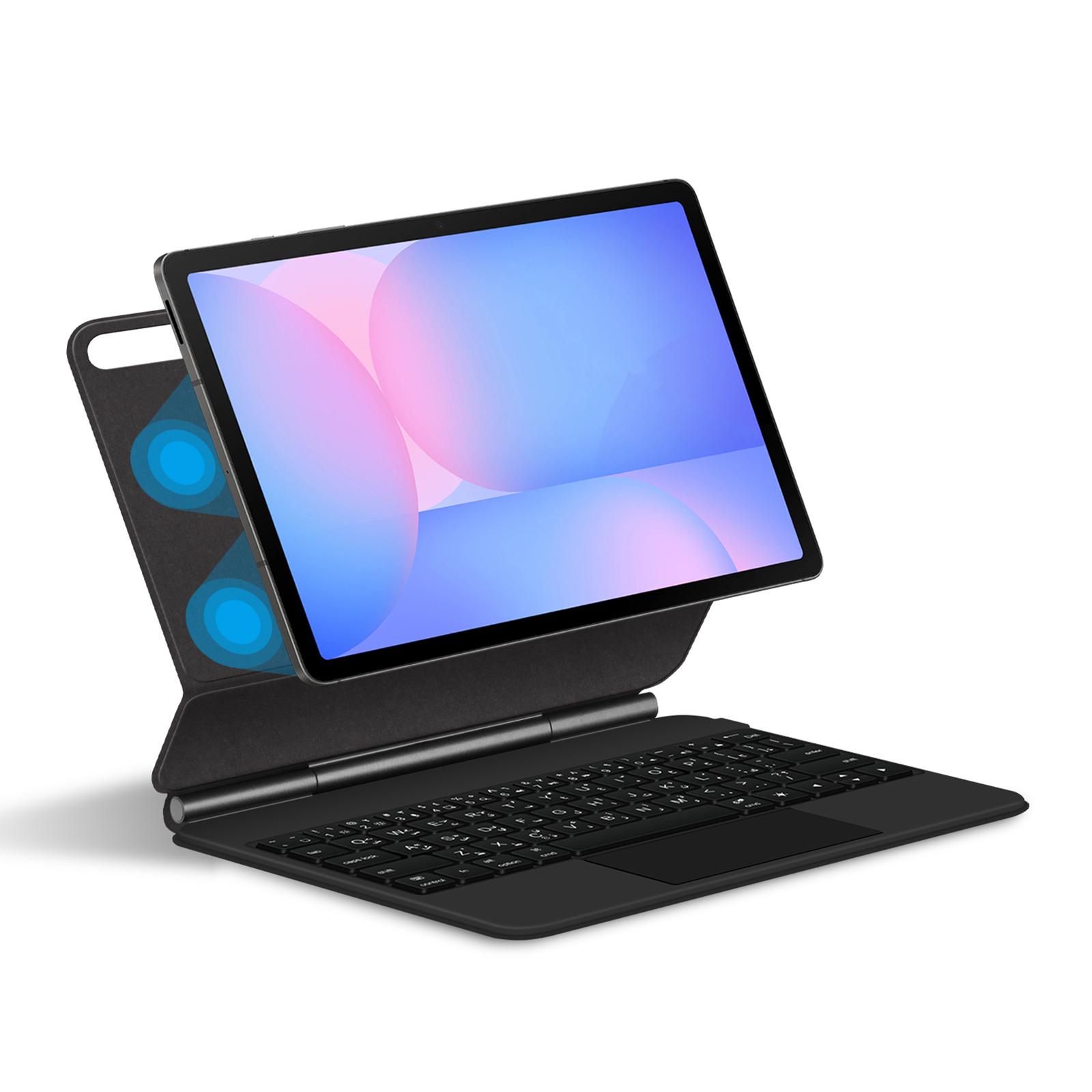 For Samsung Galaxy Tab S10 FE Floating Magnetic Bluetooth-Compatible Keyboard (Arabic)+Leather Tablet Case Black
For Samsung Galaxy Tab S10 FE Floating Magnetic Bluetooth-Compatible Keyboard (Arabic)+Leather Tablet Case Black