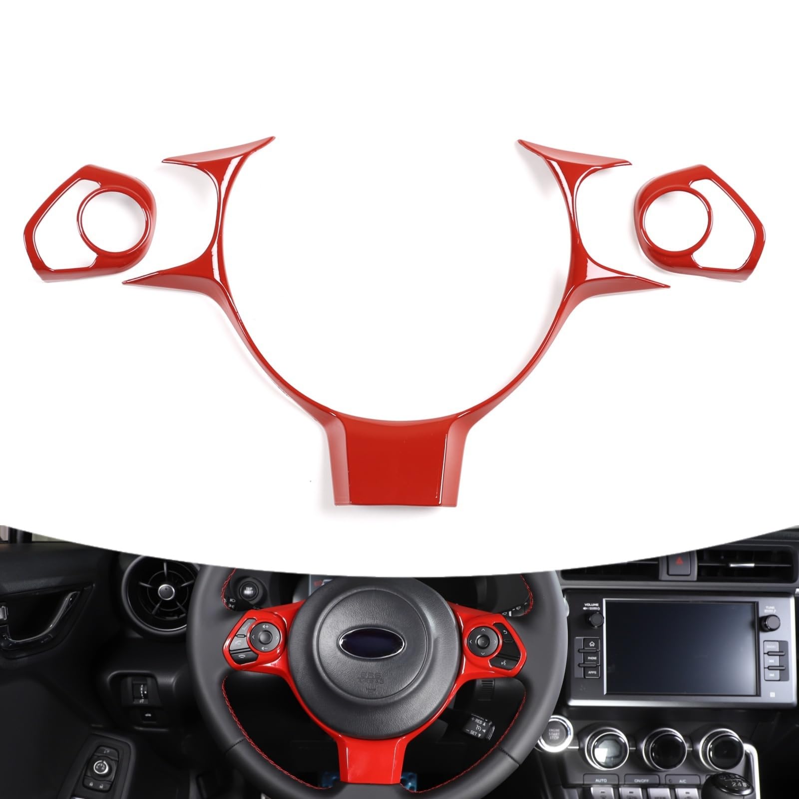 Compatible with Toyota 86 GT86 and Subaru BRZ Car Steering Wheel Steering Wheel Button Decorative Steering Wheel Button Protective ABS (2017-Present),
Compatible with Toyota 86 GT86 and Subaru BRZ Car Steering Wheel Steering Wheel Button Decorative Steering Wheel Button Protective ABS (2017-Present),