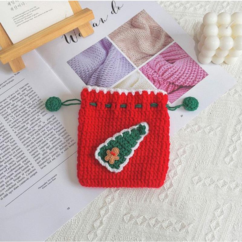 1pc Hand Crochet Christmas/Party Drawstring Bag Packs - Elegant Small Fabric Pouch with White Santa Snowflake,Drawstring Closure
1pc Hand Crochet Christmas/Party Drawstring Bag Packs - Elegant Small Fabric Pouch with White Santa Snowflake,Drawstring Closure