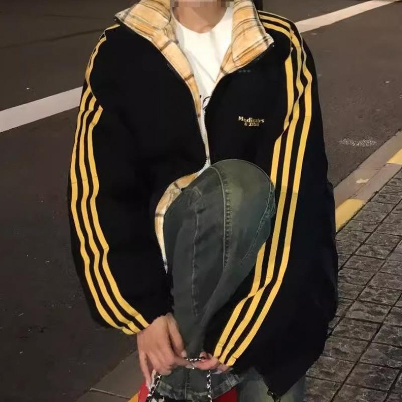 Striped Down Cotton Coat Women s Winter New Style Thickened Three-bar Cotton-padded Jacket 2XL
Striped Down Cotton Coat Women s Winter New Style Thickened Three-bar Cotton-padded Jacket 2XL