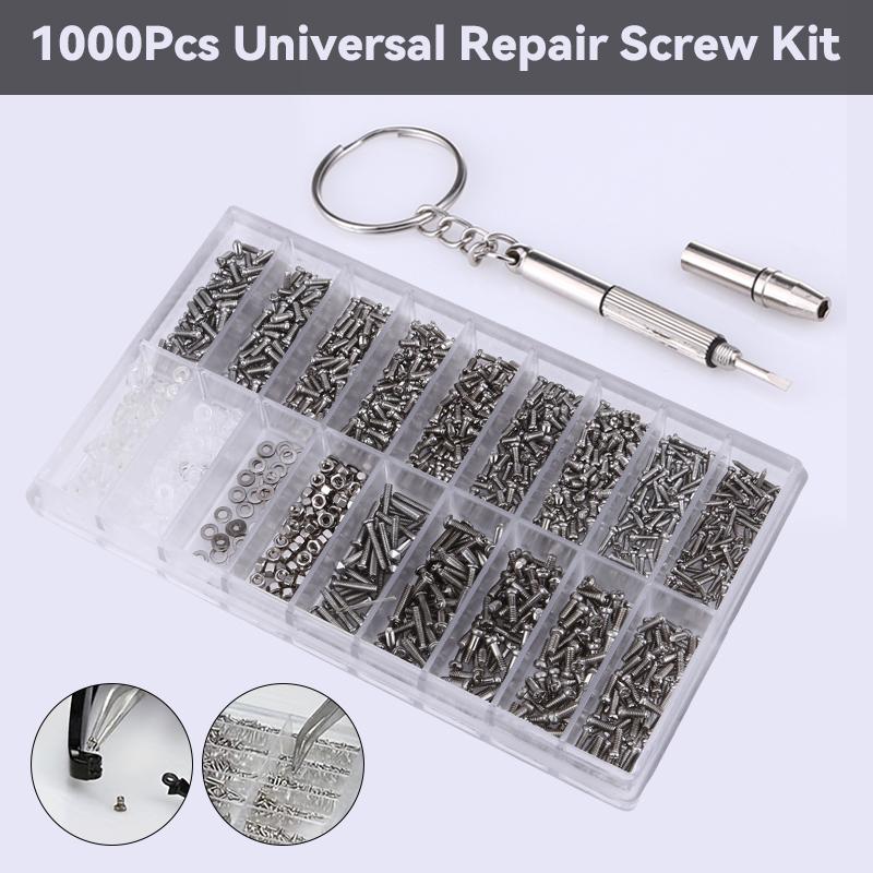 1000PCS Glasses Legs Nose Pads Cross Screw Tool Kit Home Repair Box Combination Set Glasses Watch Multistyles Accessories
1000PCS Glasses Legs Nose Pads Cross Screw Tool Kit Home Repair Box Combination Set Glasses Watch Multistyles Accessories