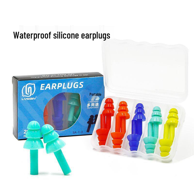 Waterproof Silicone Noise-Cancelling Earplugs for Swimming, Sleeping & Snoring Reduction Includes a clear small box
Waterproof Silicone Noise-Cancelling Earplugs for Swimming, Sleeping & Snoring Reduction Includes a clear small box