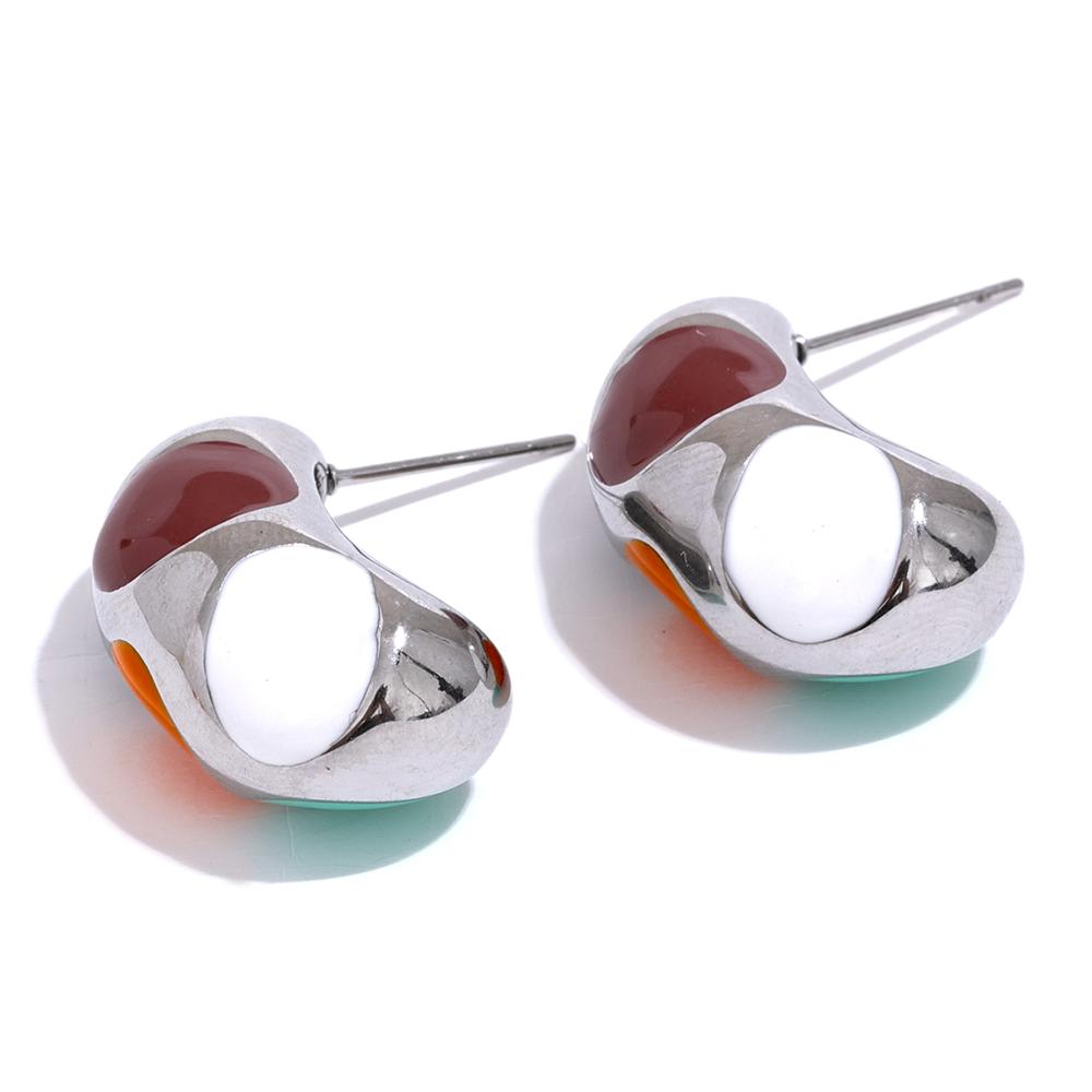 Yhpup Colorful Enamel Stainless Steel Half Empty Metal Fat Stud Earrings Waterproof Fashion Charm Jewelry Bijoux for Women
Yhpup Colorful Enamel Stainless Steel Half Empty Metal Fat Stud Earrings Waterproof Fashion Charm Jewelry Bijoux for Women