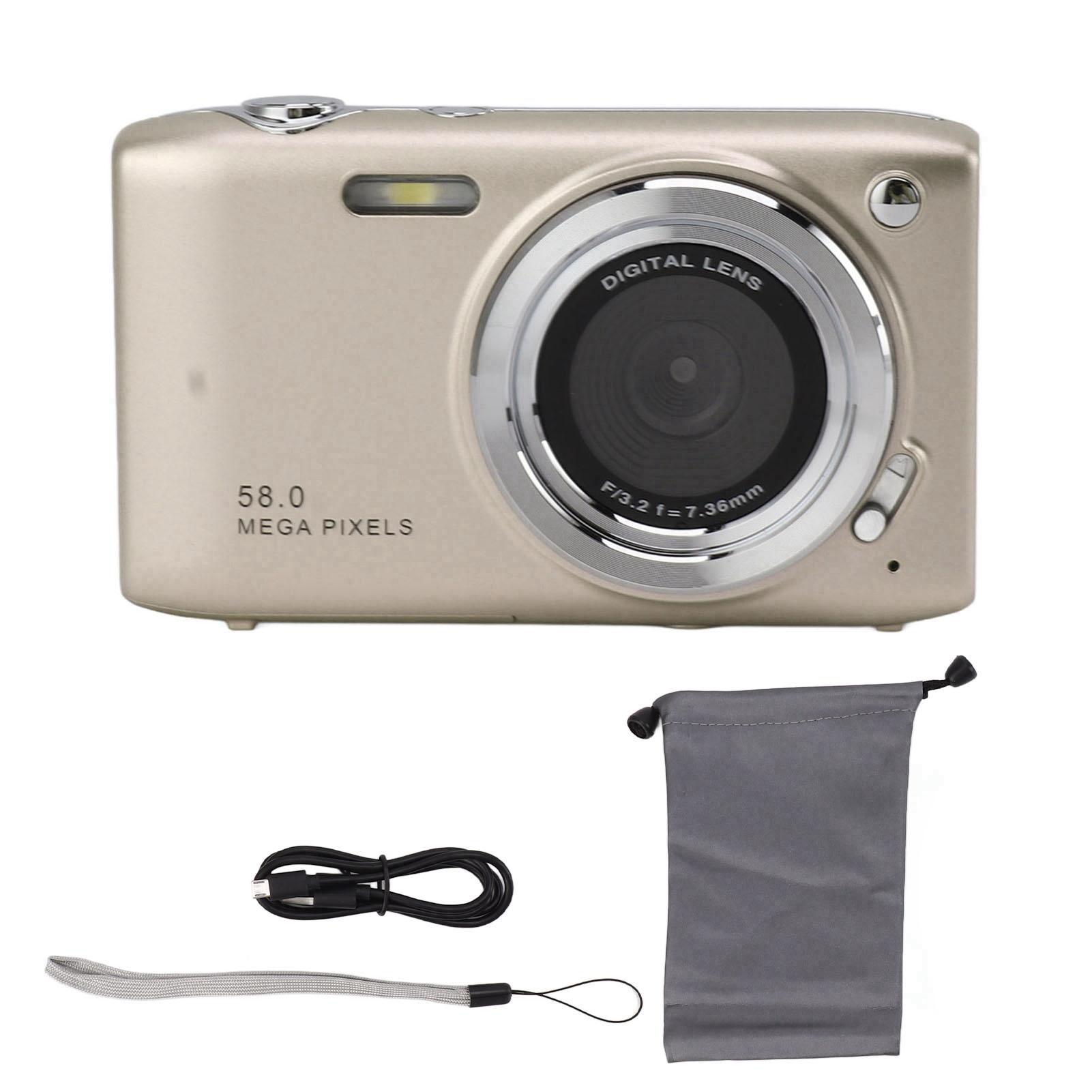 4K Digital Camera for Teens 58MP HD 2.88 Inch IPS Screen 16X Zoom Autofocus Pocket Compact Camera золотий
4K Digital Camera for Teens 58MP HD 2.88 Inch IPS Screen 16X Zoom Autofocus Pocket Compact Camera золотий